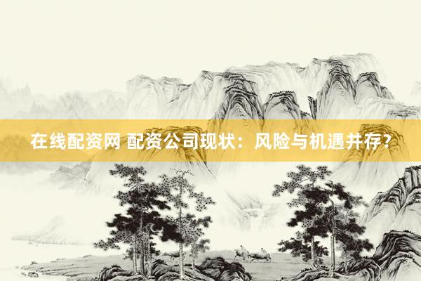 在線配資網(wǎng) 配資公司現(xiàn)狀：風險與機遇并存？