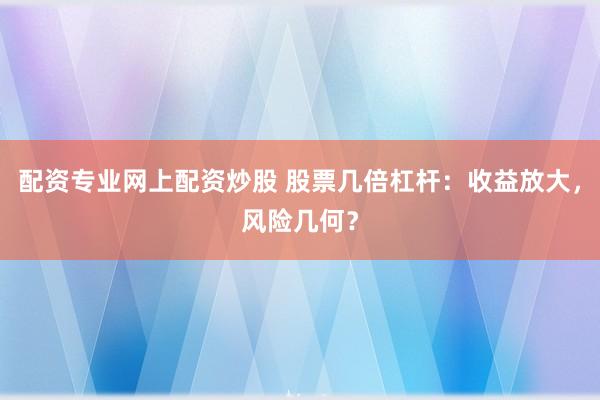 配資專業(yè)網(wǎng)上配資炒股 股票幾倍杠桿：收益放大，風(fēng)險幾何？